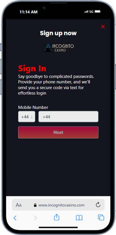 Incognito Casino Register